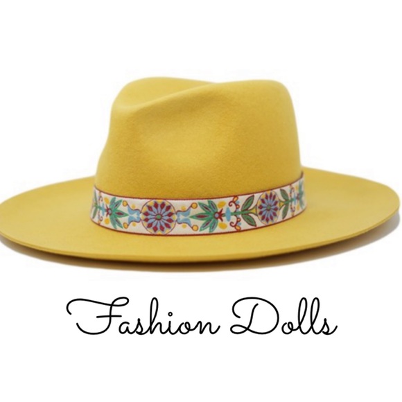 Margot Marigold Trim Pinched Hard Shell Hat New - Picture 2 of 10